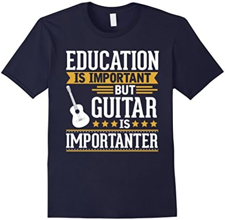 Men's Guitar Is Importanter t shirt Medium Navy