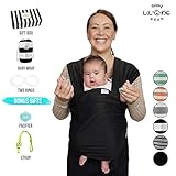 Baby wrap Carrier, Baby Sling, Baby wrap, Baby Carrier wrap, Ring Sling, Baby Carrier, Nursing Cover, Baby Shower Gift, Newborn > Infant, Black, Adjustable, Soft Stretchy Lightweight Organic Cotton.