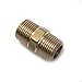 LTWFITTING Brass Pipe Hex Nipple Fitting 3/8 x 3/8 Inch Male Pipe NPT MNPT MPT Air Fuel Water(Pack of 5)