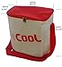 Deco Source Soft Cooler Bag with Aluminum Thermal Liner and Adjustable Shoulder Strap, Red and White