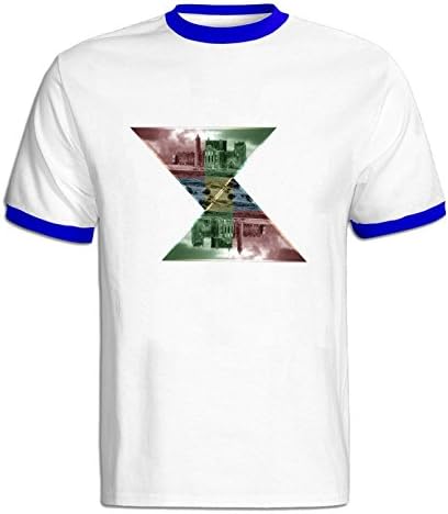 Adj Castle Beautiful Scenery Gift Tee for Men XL blue