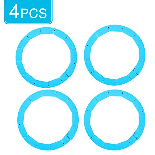 Adjustable Pie Crust Shield,Silicone Piecrust Protectors- Pie Crust Protector Shield Kitchen Tool for Baking Pie Fit 8 Inch to 11 Inch Diameter Pies Protector Shield (4Pcs,Blue) (Blue) - Thumbnail 7