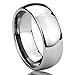 2mm 4mm 6mm 8mm Stainless Steel Silver/Gold/Black Wedding Band Ring Men Women Plain Dome Polished Classici Comfort Fit Band Ring SZ: 6.5