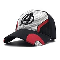 Avengers Endgame Hat Quantum Realm The Advanced Tech Suits Avengers 4 Endgame Hat Cosplay Logo Hats Size Adjustable Cap Embroidery Pattern Baseball Caps Gray