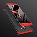 Hardcase for Samsung Galaxy J6 Plus/J6+ Case, Hybrid 3 in 1 Shockproof Hard PC Cover Full Protection Mobile Phone Case (Black+Red, Galaxy J6 Plus/J6+)