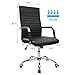 Furmax Ribbed Office Chair High Back PU Leather Executive Conference Chair (79p0 black)