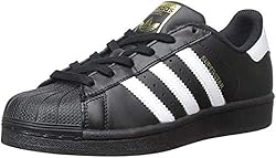 Adidas Superstar Shoes Kids', Black, Size 7K