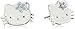 Hello Kitty Girls' Sterling Silver Birthstone Crystal Stud Earrings