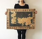 Shalleen Game of Thrones American TV Series The old map Vintage paper Poster 28x20inch