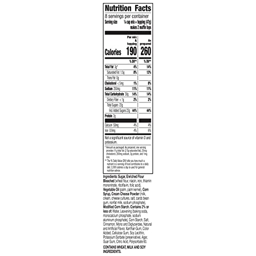 BETTY CROCKER MUFFIN TOPS MIX, CINNAMON, WITH TOPPING, 13.4 OZ