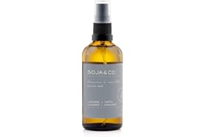 SOJA&CO. Pillow Mist – Lavender + Sandalwood | Calming Aromatherapy Sleep Spray | Natural Linen & Room Fragrance | Vegan & Ph