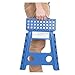 Essentials 21048 15-Inch Folding Step Stool, Wide Folding Step Stool, Plastic Step Stools For Adults, Garden Step Stool, Foldable High Stool