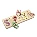 South Bend Woodworks Kids Wooden Peg Name Puzzle –10-12 Characters (Including Spaces)