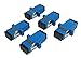 Cerrxian SC Singlemode Fiber Optic Adapter SC Female to SC Female UPC Simplex Single Mode Fiber Optical Network Internet Coupler Connector Adapter with Mount Panel (Blue 5-Pack)