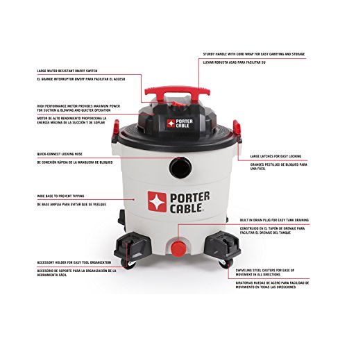 Купить PORTERCABLE Wet/Dry Vac, 3 gallon в интернетмагазине Amazon с