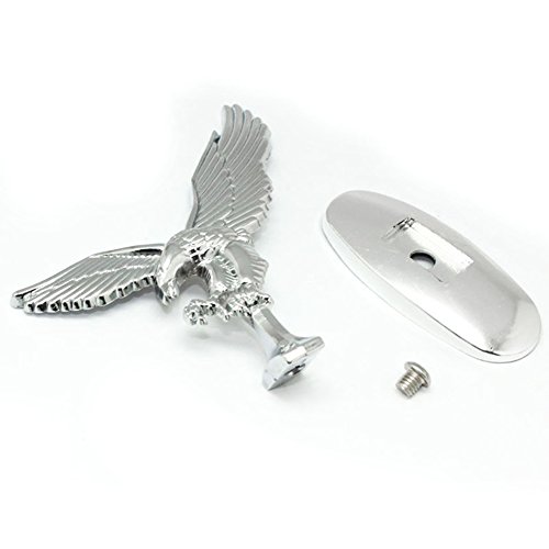 PinShang 3D Emblem Car Logo Front Hood Ornament Car Cover Chrome Eagle Badge for Auto Car