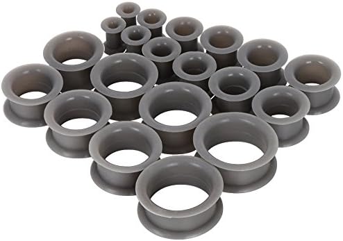 IU Mode 2g-1" Silicone Plugs Kit Ear Skins Gauges Soft Ear Expander Tunnels Stretching Set