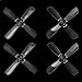 Playkids 12PCS Gemfan 2035 Propeller 2x3.5x4 4 Blades BN-PC 1.5mm Mounting Hole CW CCW Propeller for Micro Quadcopters 80-110 FPV Frame 1103 1104 1105 1106 Brushless Motor