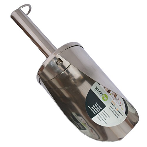 Iconic Pet 2-Cup Stainless Steel Pet Food Scoop with Removable Handle, Large/12-Inch - Thumbnail 5