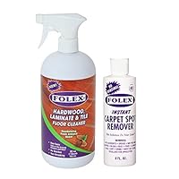 Folex Spot Remover 8oz bundle with Deodorizing Wood Floor Cleaner 32oz