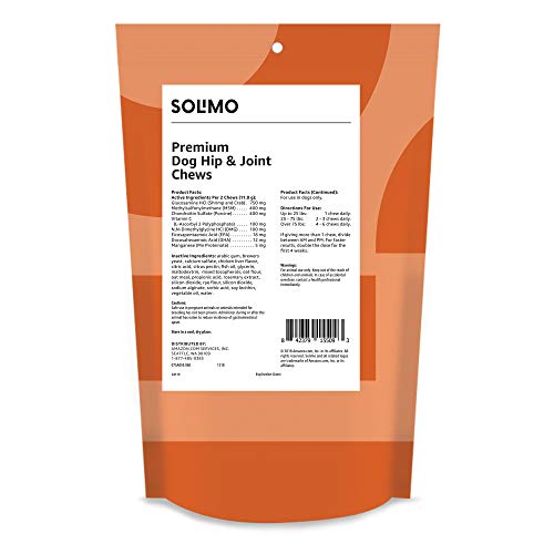 Amazon Brand Solimo Premium Dog Hip & Joint Supplement Chews with EPA