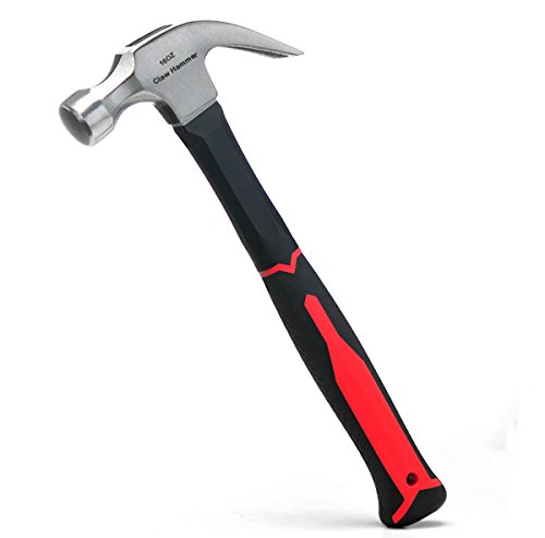 16oz Claw Hammer With Fiberglass Handle ,13.5Inch