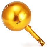 TOTOBAY Flagpole Ball Top Ornament - Gold Anodized Aluminum Finish, 3-Inch, Designed for US Flag