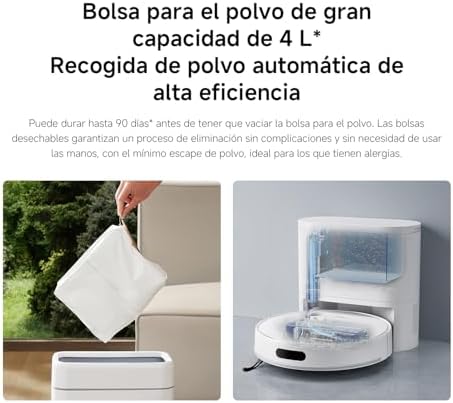 Aspirador Robótico H40, 10000Pa, navegação LDS, mapeamento inteligente, escova anti-emaranhados, esvaziamento automático, autonomia até 180 min, compatível com casa e controlo por voz.