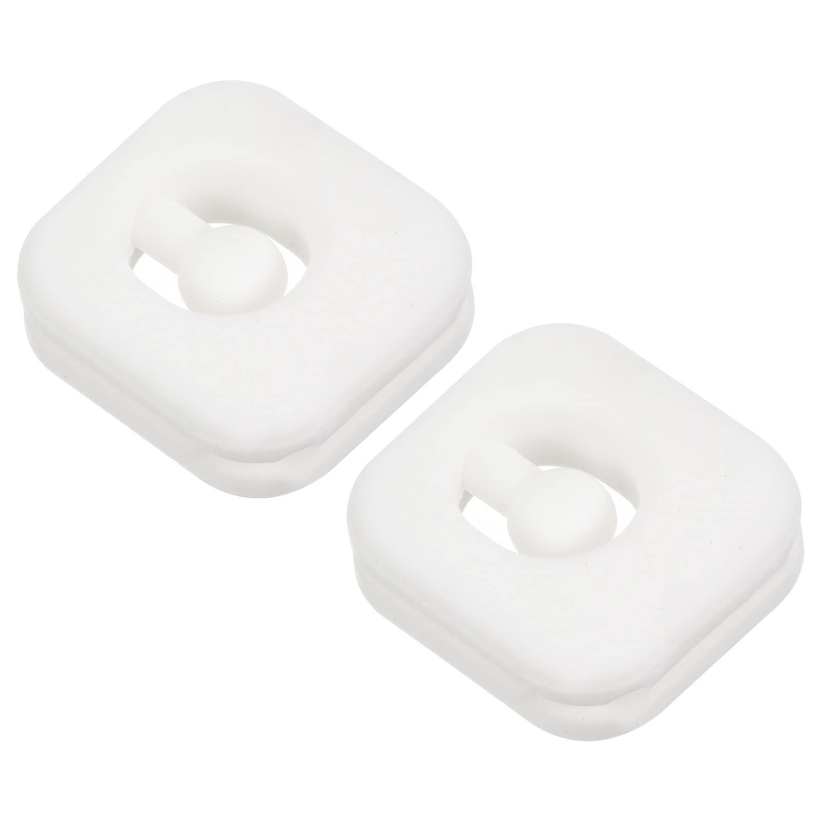 PATIKIL Tennis Vibration Dampener, 2 Pack Square-shaped Silicone Shock Absorber Racket String Damping for Tennis Racquet, White