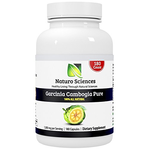 Garcinia Cambogia Pure Extract BIG SIZE By Naturo Sciences - Best Quality All Natural Health Supplement – Live for Your Body - 180 Count, 1000mg Per Serving, 90 Servings Garcinia Cambogia Pure Extract BIG SIZE By Naturo Sciences - Best Quality All Natural Health Supplement – Live for Your Body - 180 Count, 1000mg Per Serving, 90 Servings