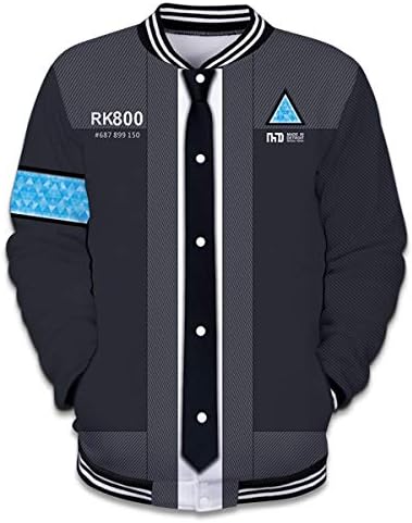 WKDFOREVER 3D Detroit Fashion Cosplay Hoodie Jacket Costume
