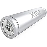 Foxx Mini 2600mah Lipstick-sized High Capacity Portable Charger External Battery Power Bank With Built In LED Flashlight (Silver)