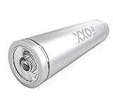 Foxx Mini 2600mah Lipstick-sized High Capacity Portable Charger External Battery Power Bank With Built In LED Flashlight (Silver)