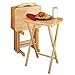 5 Piece TV Tray Snack Dinner Folding Table Set