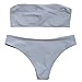 ZAFUL Women Knot Padded Triangle Bottom Bandeau Strap Wrap Bikini Set Bathing Swimsuit