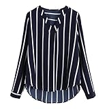 Sunhusing Women V-Neck Casual Polka Striped Print