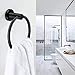 MARMOLUX ACC Black Towel Ring Hand Towel Holder Circle Round Towel Hanger Space Saver Bathroom Hardware Stainless Steel Heavy Duty Wall Mount BathTowel Rack, Rubber Matte Black