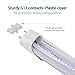 T8 LED Tube Light, Dual-End Powered 4ft LED Bulbs, 18W 2000Lm, 6000K Cold White, LED Fluorescent Tube Replacement for G13 Fixtures(4 Pack)