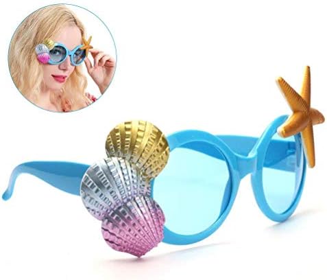 Great for party favors Hawaii Eyeglasses Sunglasses Tropical Beach Party Costume Novelty Fancy Frames Sea Shell Luau Party Accessory