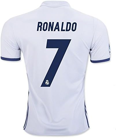 #7 Ronaldo Real Madrid Home Kid Soccer Jersey &amp; Matching Shorts Set (WHITE (Home), Youth L (10 to 12 Years Old))