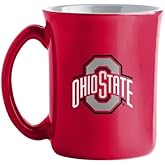 Logo Brands NCAA Large 15oz Two Toned Cafe Mug with Inner Color (Ohio State Buckeyes)