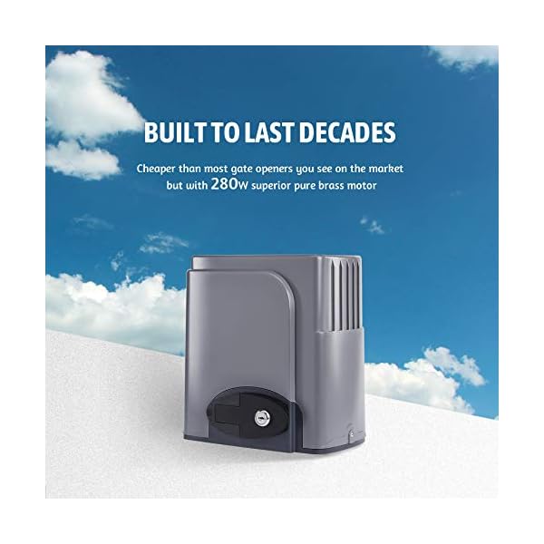 COZ Automatic Sliding Gate Opener with 2 Remote Controls, Electric