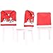 YOBAYE Santa Hat Chair Covers，Set of 6 Pack Kitch Chair Back Covers, Christmas Dinner Party Table Decorations,Santa Claus Snowman Chair Covers for Christmas Holiday Festival Decor