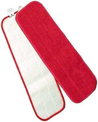 Microworks 2504-MFFP-24R-DZ Microfiber Flat Mop, 24", Red with Velcro Back (Pack of 12)