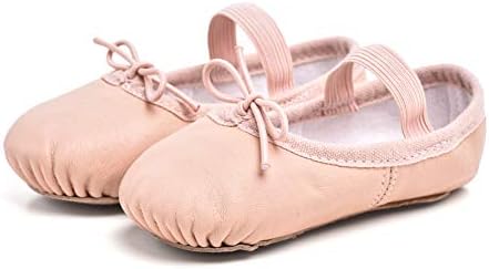 Girls Leather Dance Ballet Shoes Slippers for Girls/Kids/Toddlers