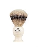 Traditional small/travel sized, pure silver-tipped badger brush