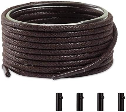 Wax Round Shoelaces for Boots and Dress Oxford Shoes, Shoe Strings
