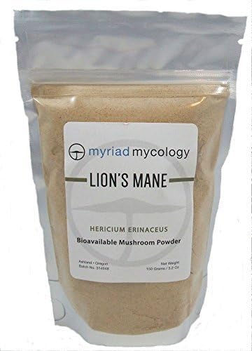 Myriad Mycology Lion's Mane Mushroom Powder 5.2oz or 150g, Made in USA / Hou Tou Gu by Myriad Mycology