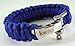 Paracord Survival Bracelet with Stainless Steel Shackle, Regular Weave