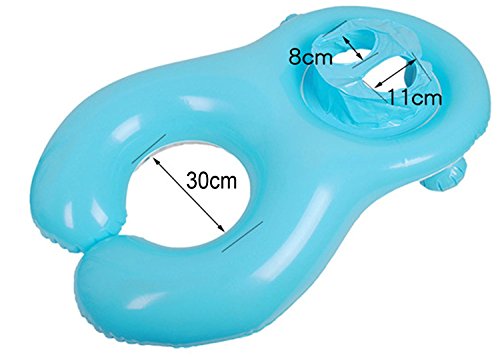 B&p Swimming Ring,Mother Baby Swim Floats,Pool Float Adjustable Sunshade Inflatable Baby Swim Ring,Boat Double Seats for 6-36 Months Floating Leisure Float Toy,Outdoor Summer Pool Best Gift